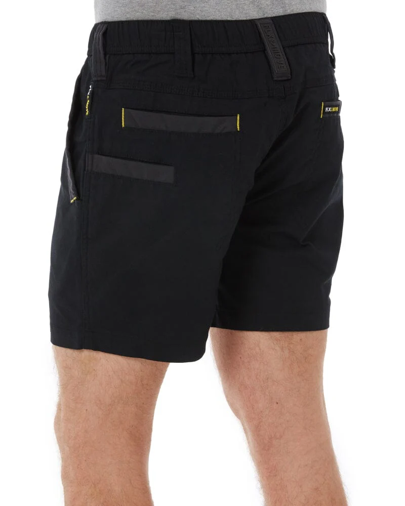 Flex and Move Elastic Waist Stretch Short Shorts - Black - Image 4