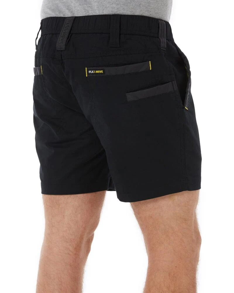Flex and Move Elastic Waist Stretch Short Shorts - Black - Image 5