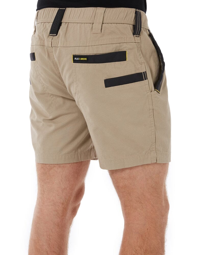 Flex and Move Elastic Waist Stretch Short Shorts - Stone - Image 5