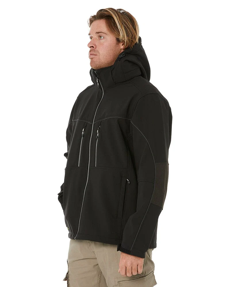 Flex and Move Hooded Soft Shell Jacket - Black - Image 3