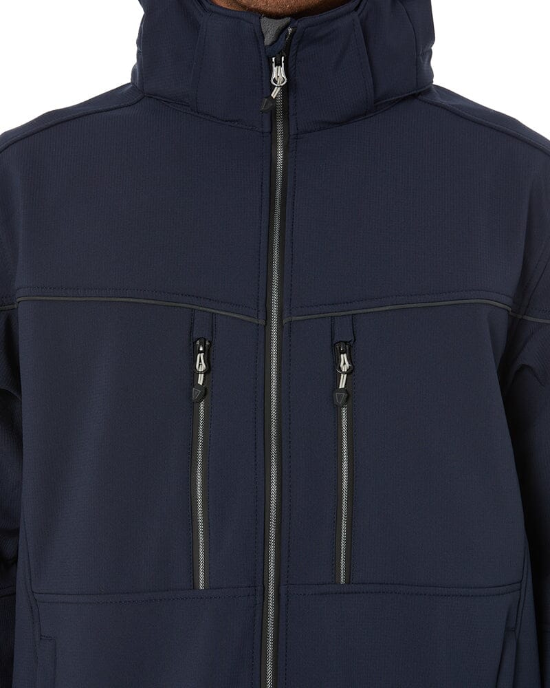 Flex and Move Hooded Soft Shell Jacket - Navy - Image 7