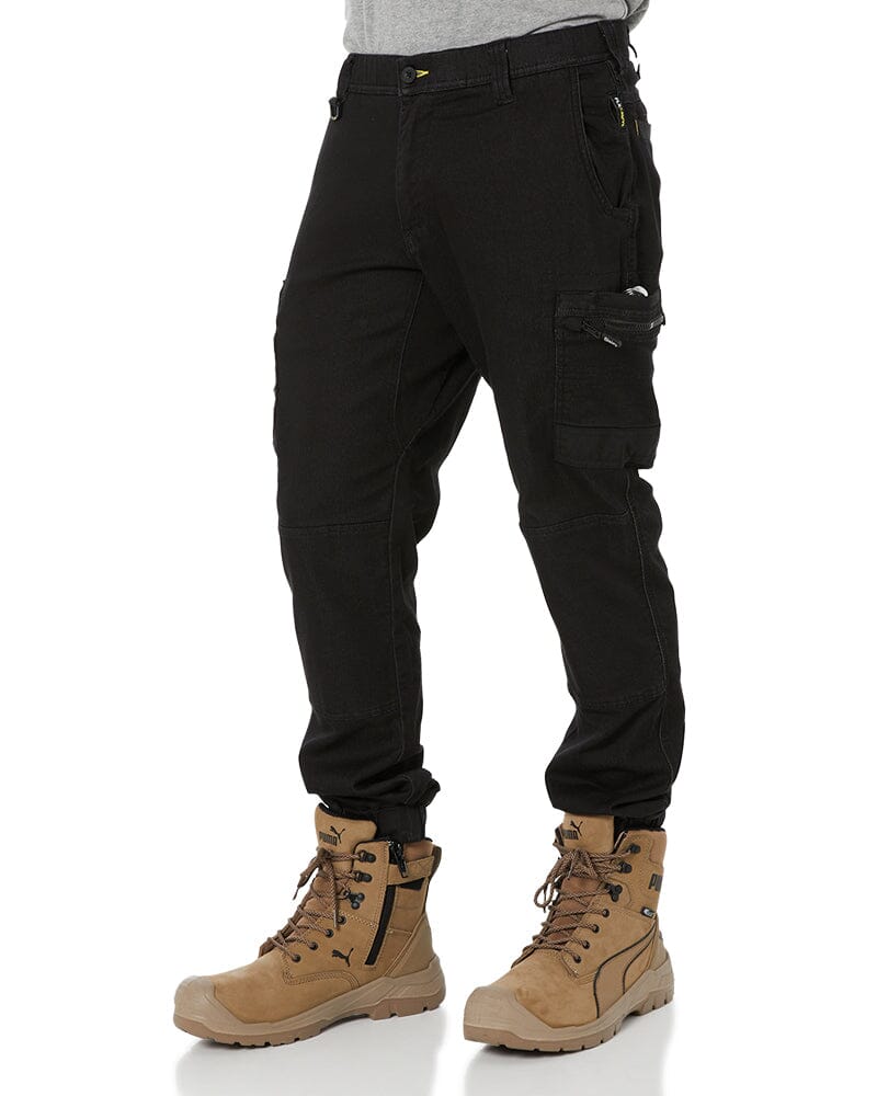 Flex and Move Stretch Denim Cargo Cuffed Pants - Black - Image 3