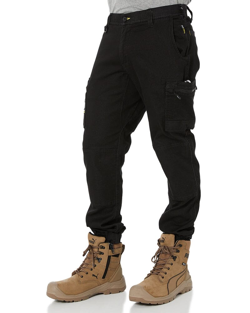 Flex and Move Stretch Denim Cargo Cuffed Pants - Black - Image 4