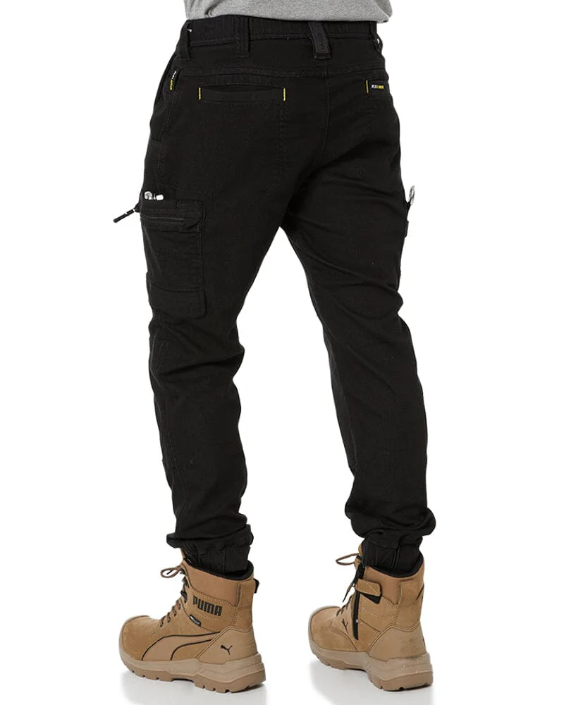 Flex and Move Stretch Denim Cargo Cuffed Pants - Black - Image 5