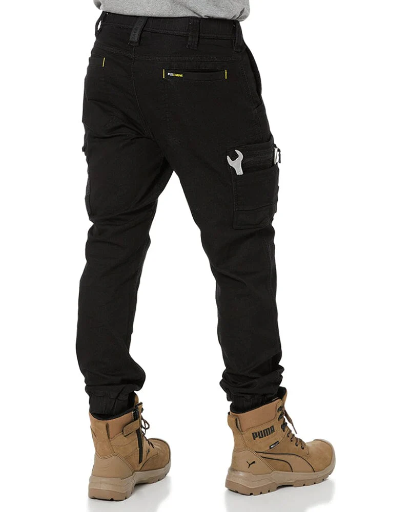 Flex and Move Stretch Denim Cargo Cuffed Pants - Black - Image 6
