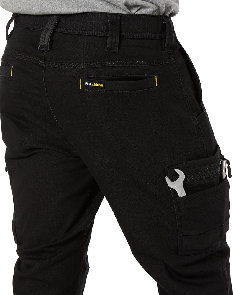 Flex and Move Stretch Denim Cargo Cuffed Pants - Black - Image 7