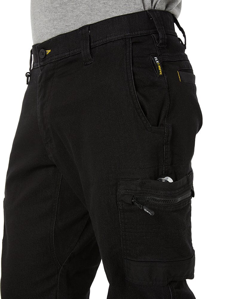 Flex and Move Stretch Denim Cargo Cuffed Pants - Black - Image 8