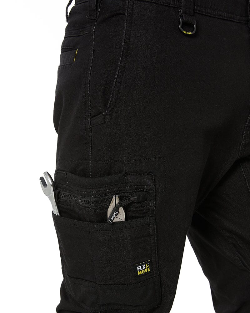 Flex and Move Stretch Denim Cargo Cuffed Pants - Black - Image 9