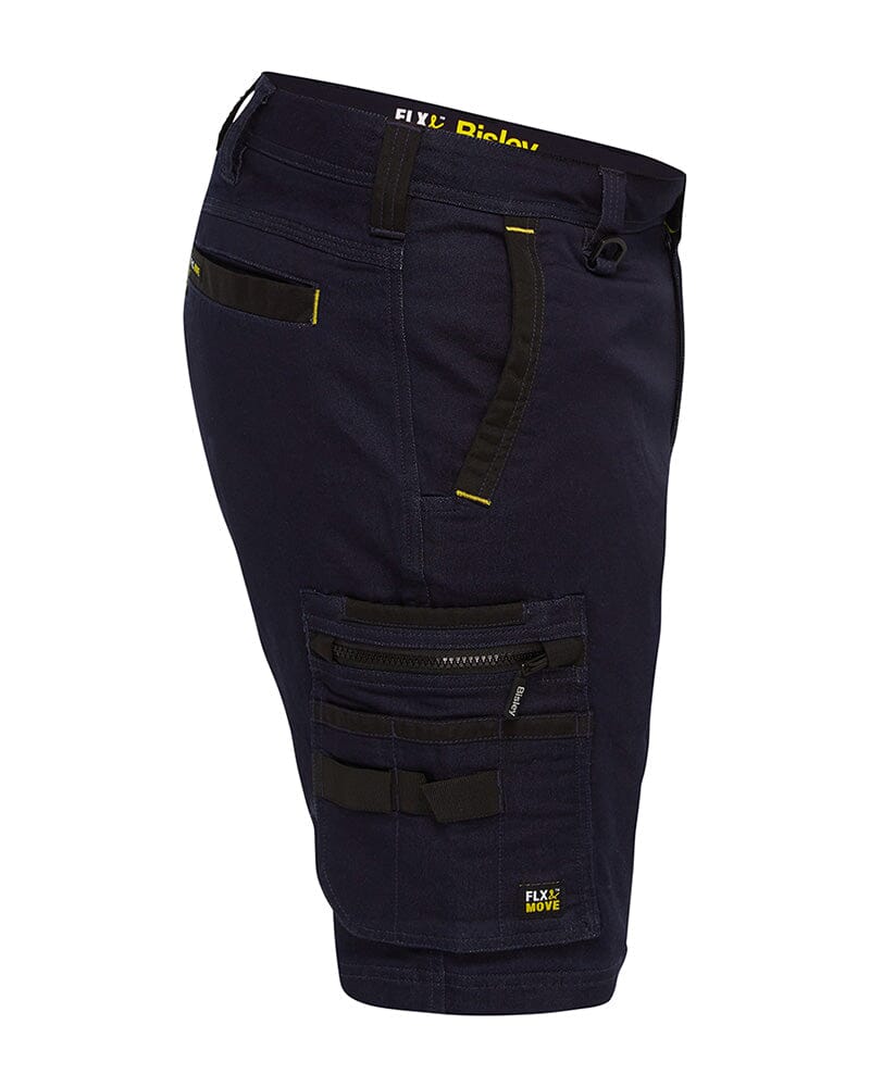 Flex and Move Stretch Denim Zip Cargo Shorts - Blue - Image 4