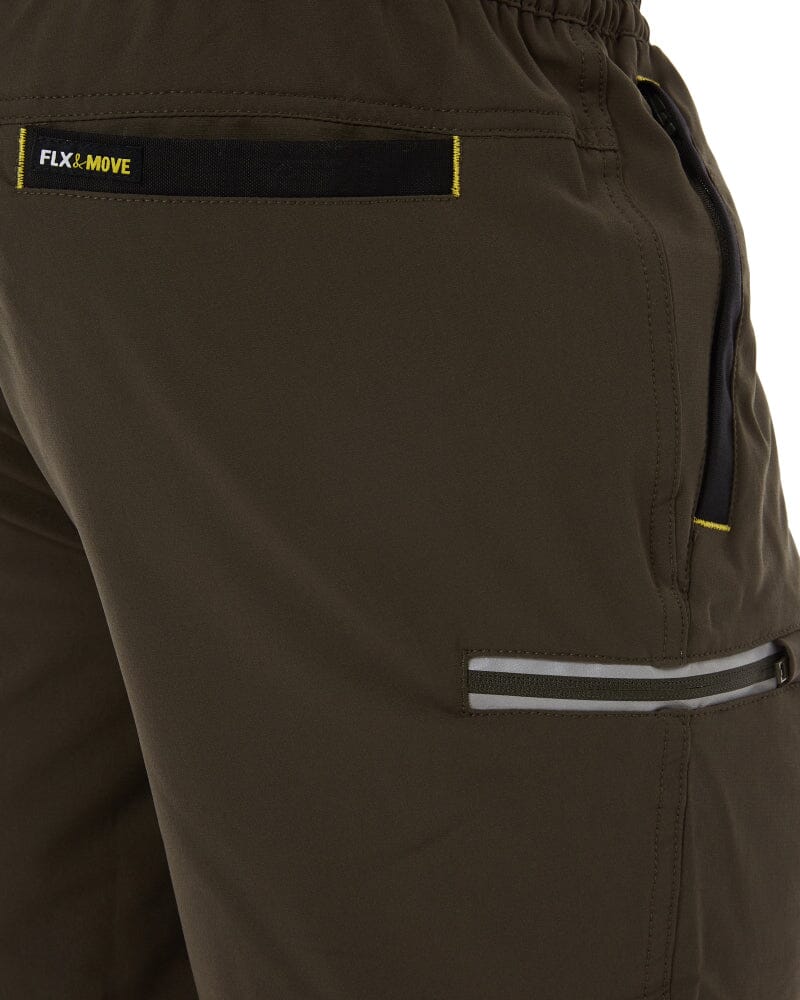 Flex and Move Tradie 4 Way Stretch Elastic Waist Cargo Short - Green - Image 6