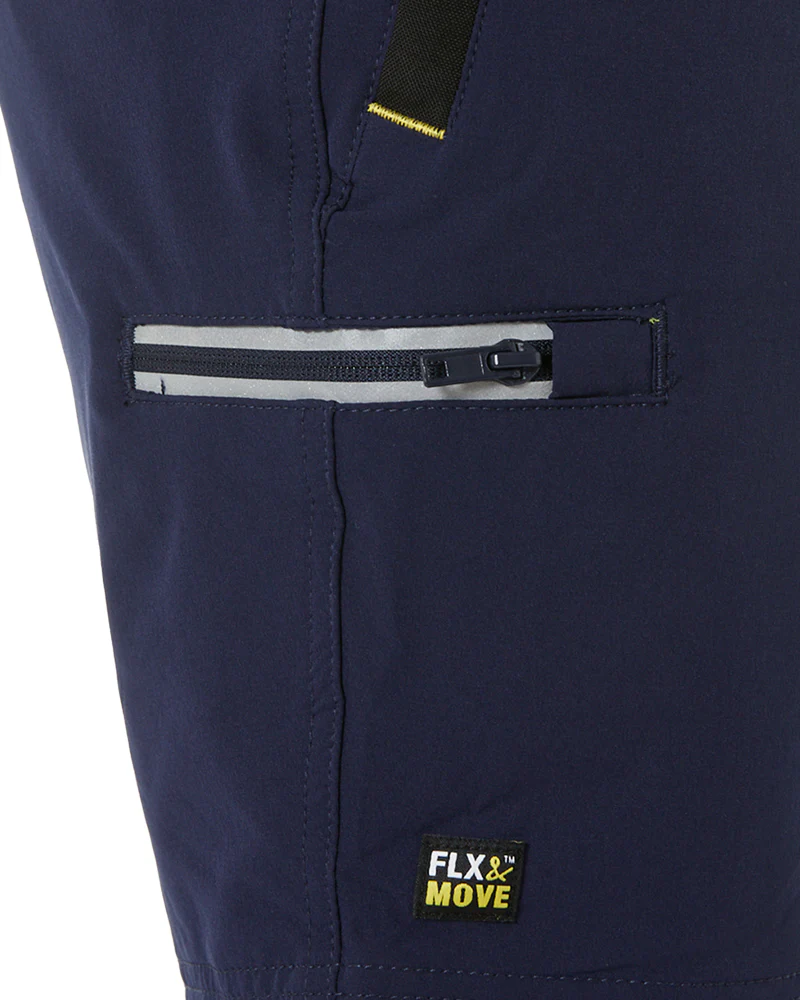 Flex and Move Tradie 4 Way Stretch Elastic Waist Cargo Short - Navy - Image 6