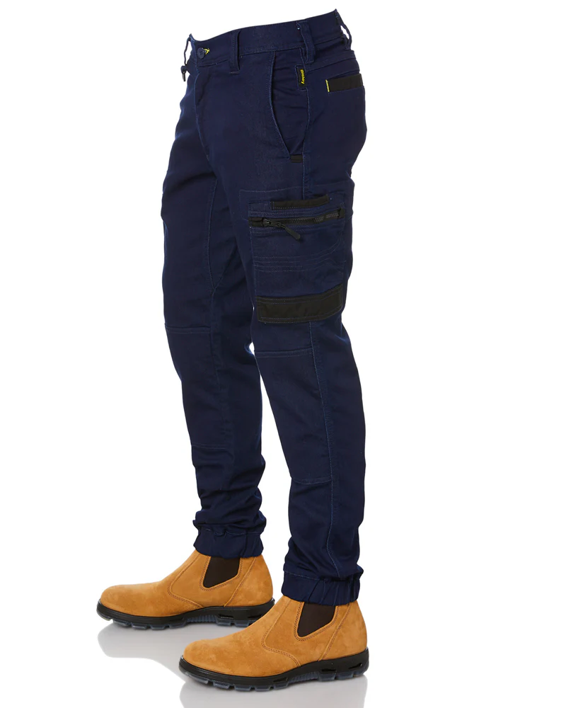 Flex and Move Stretch Denim Cargo Cuffed Pants - Denim - Image 3