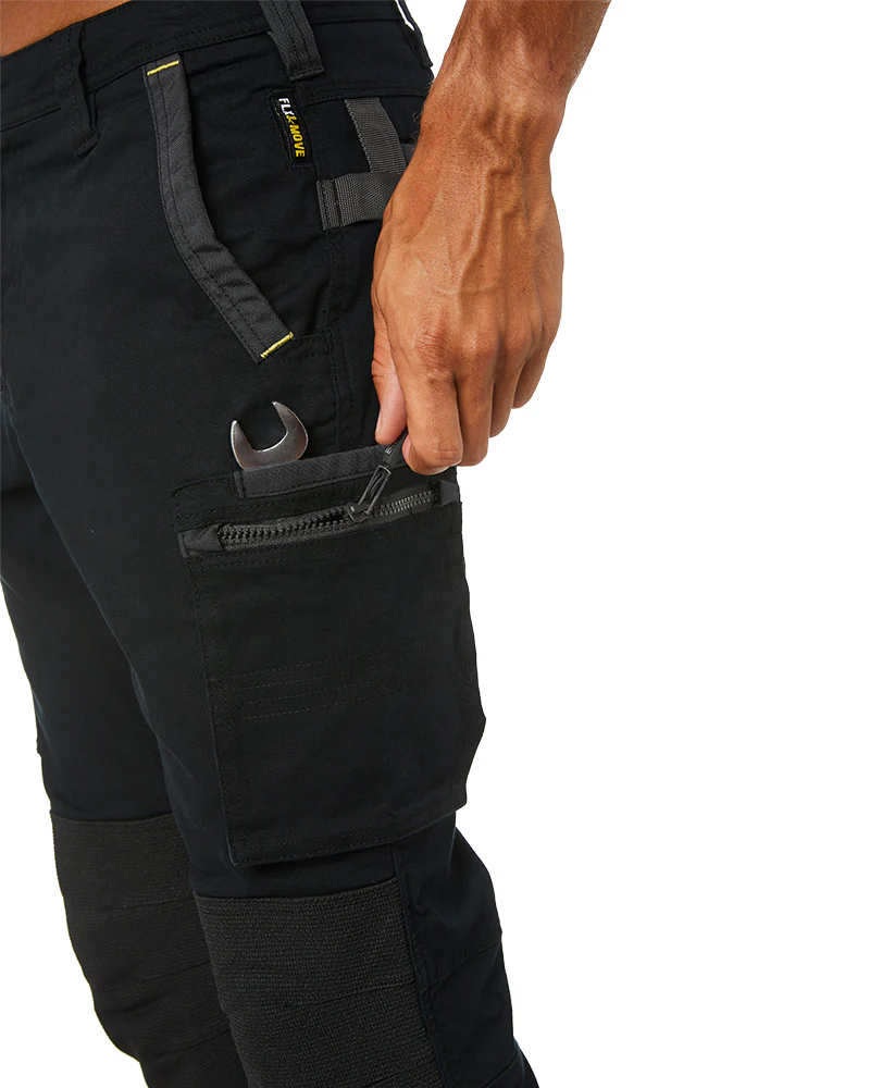 Flex and Move Stretch Utility Zip Cargo Pant - Black - Image 7