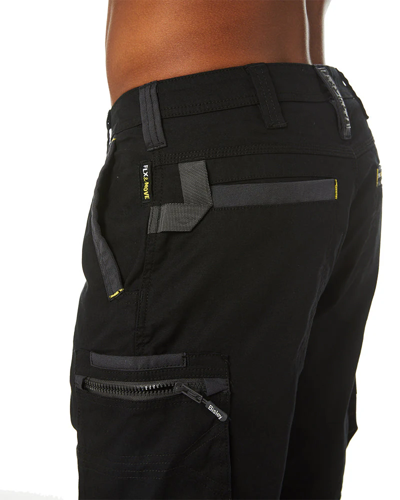 Flex and Move Stretch Canvas Utility Zip Cargo Short - Black - Image 8