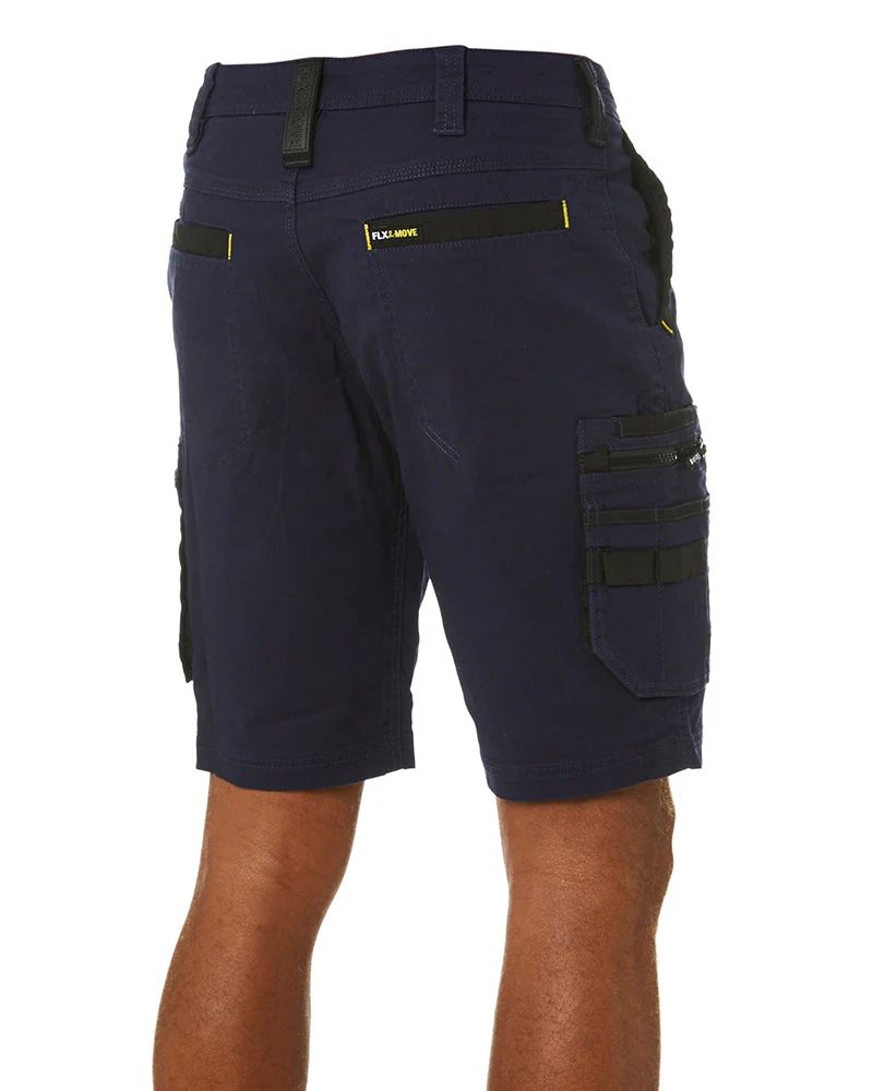 Flex and Move Stretch Canvas Utility Zip Cargo Short - Navy - Image 5