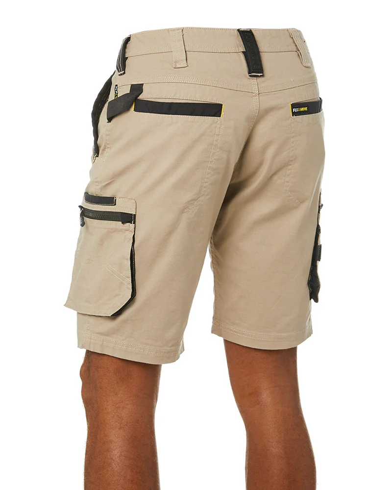 Flex and Move Stretch Canvas Utility Zip Cargo Short - Stone - Image 4