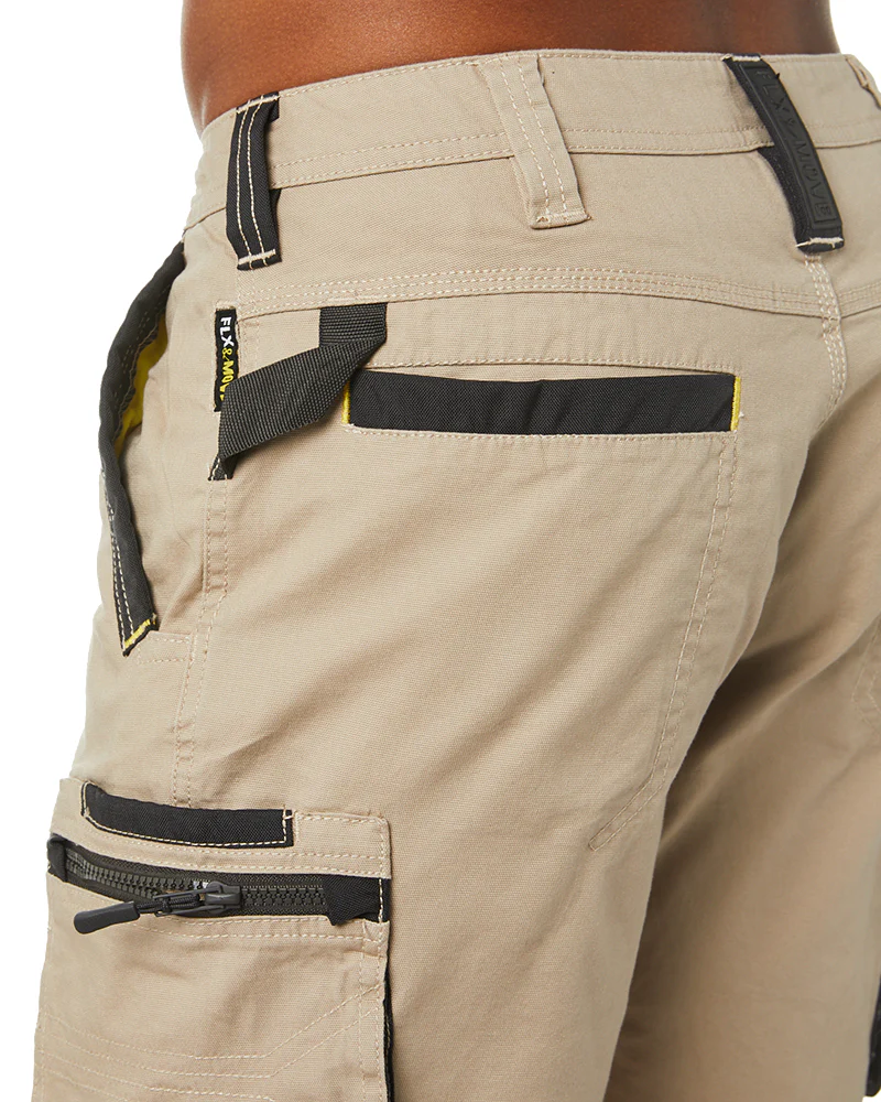Flex and Move Stretch Canvas Utility Zip Cargo Short - Stone - Image 7