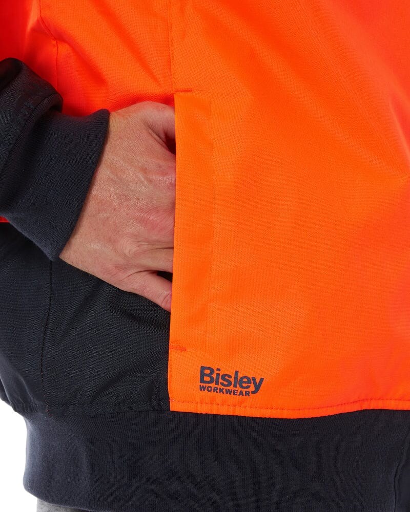 Hi Vis Bomber Jacket - Orange/Navy - Image 5