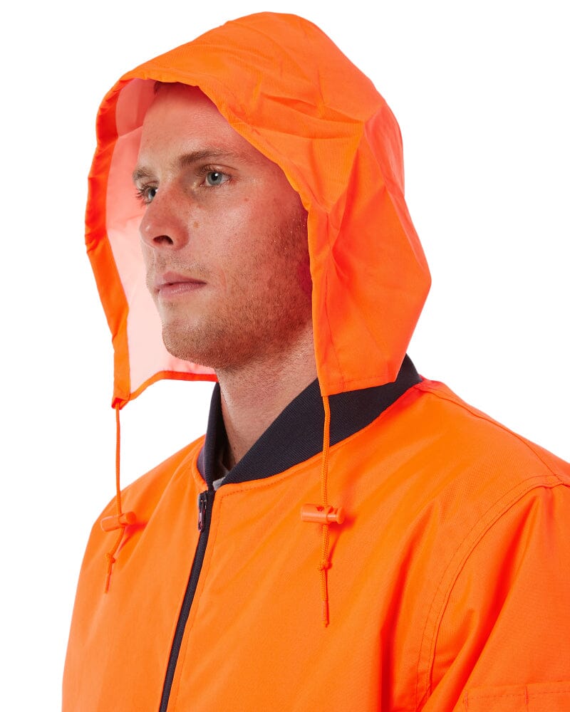 Hi Vis Bomber Jacket - Orange/Navy - Image 8