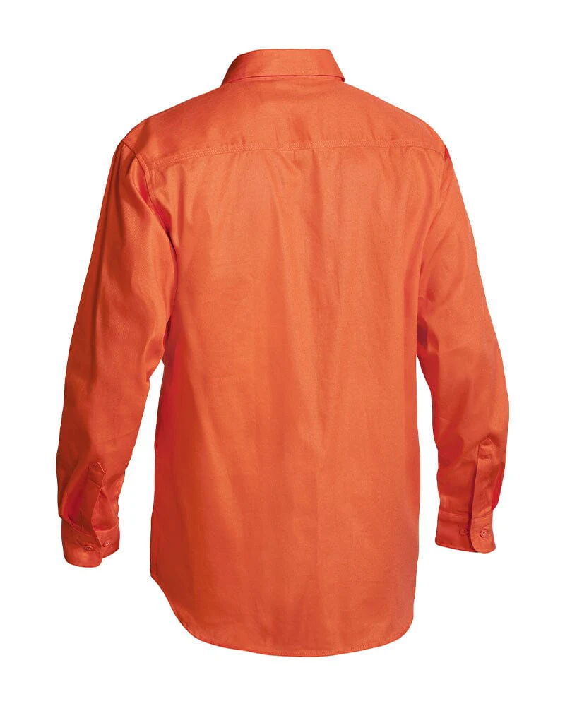 Hi Vis LS Drill Shirt - Orange - Image 2