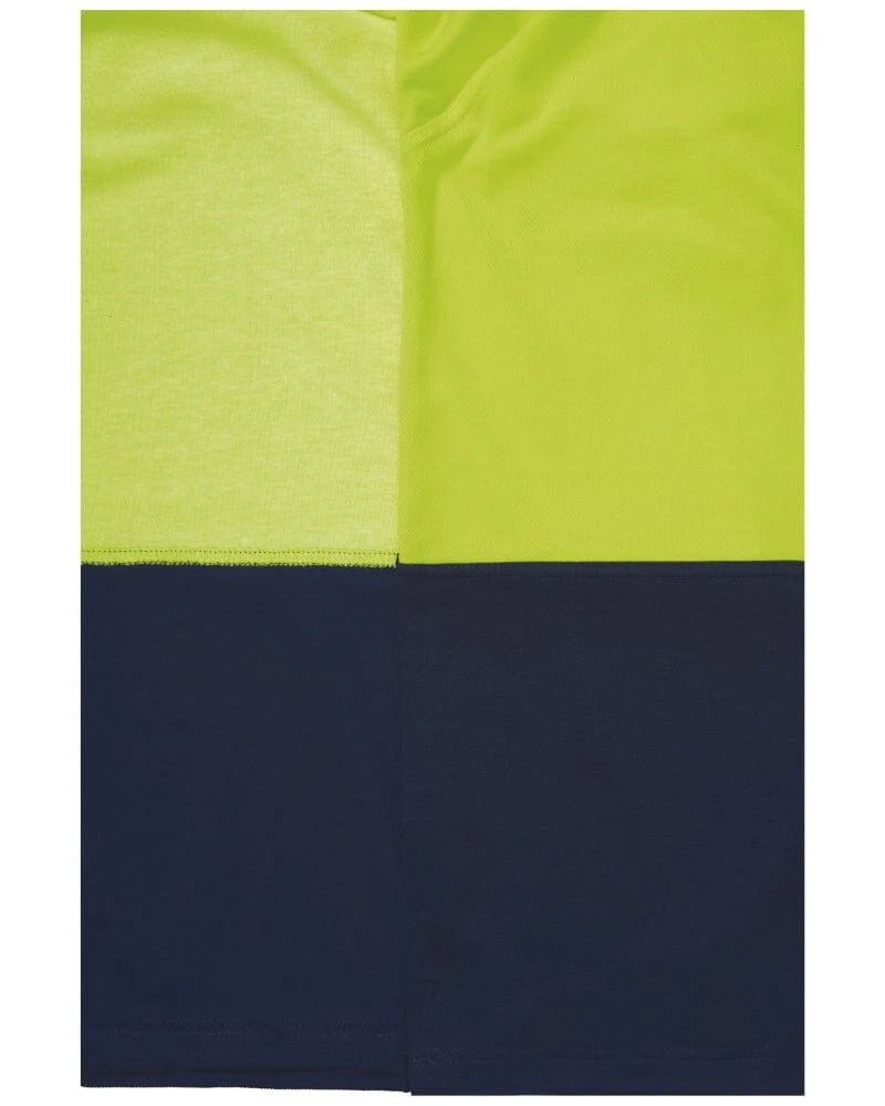 Hi Vis Short Sleeve Polo - Yellow/Navy - Image 3