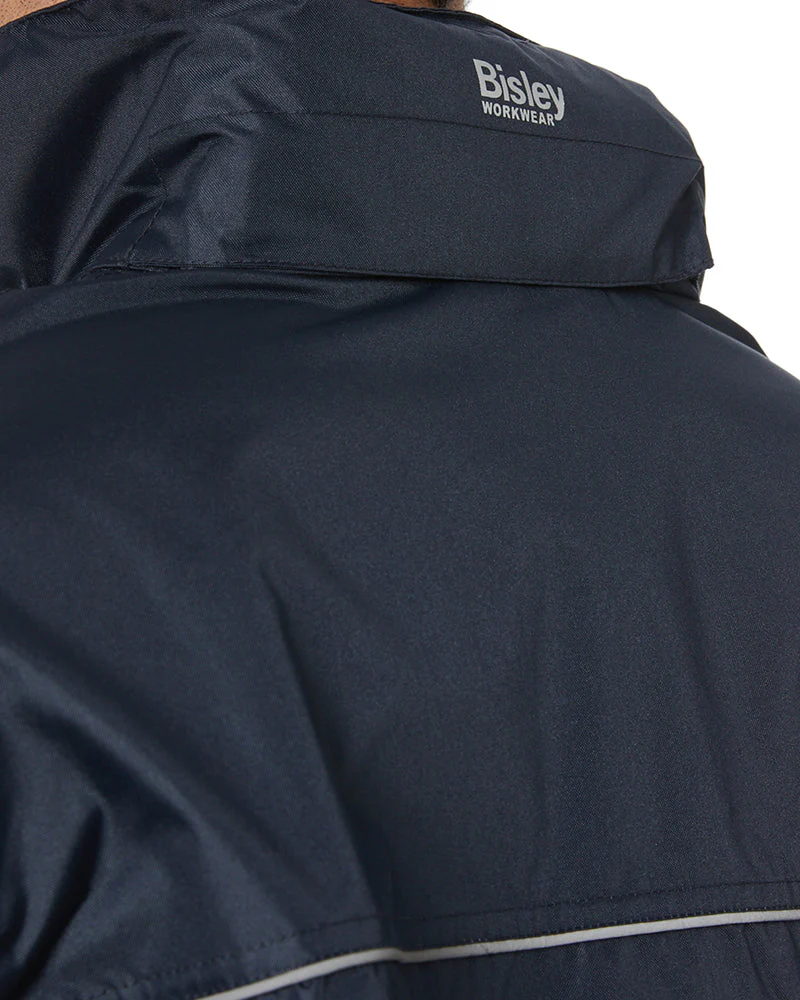 Long Rain Coat - Navy - Image 4