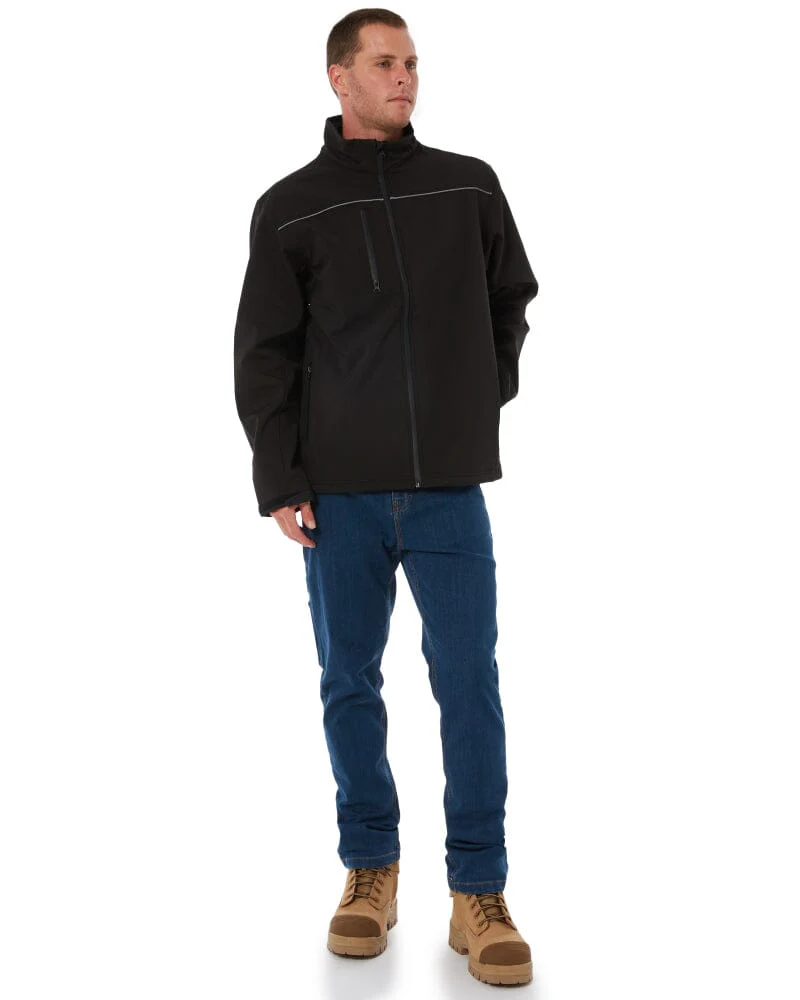 Mens Soft Shell Jacket - Black - Image 2