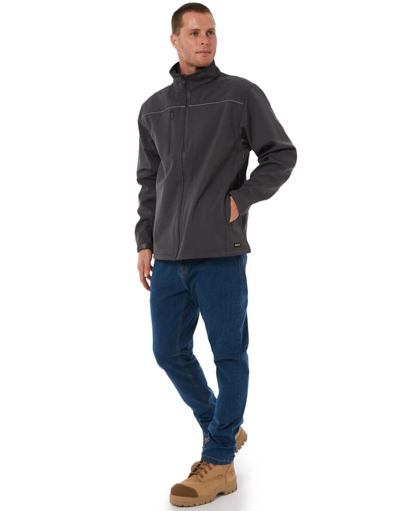 Mens Soft Shell Jacket - Charcoal - Image 2