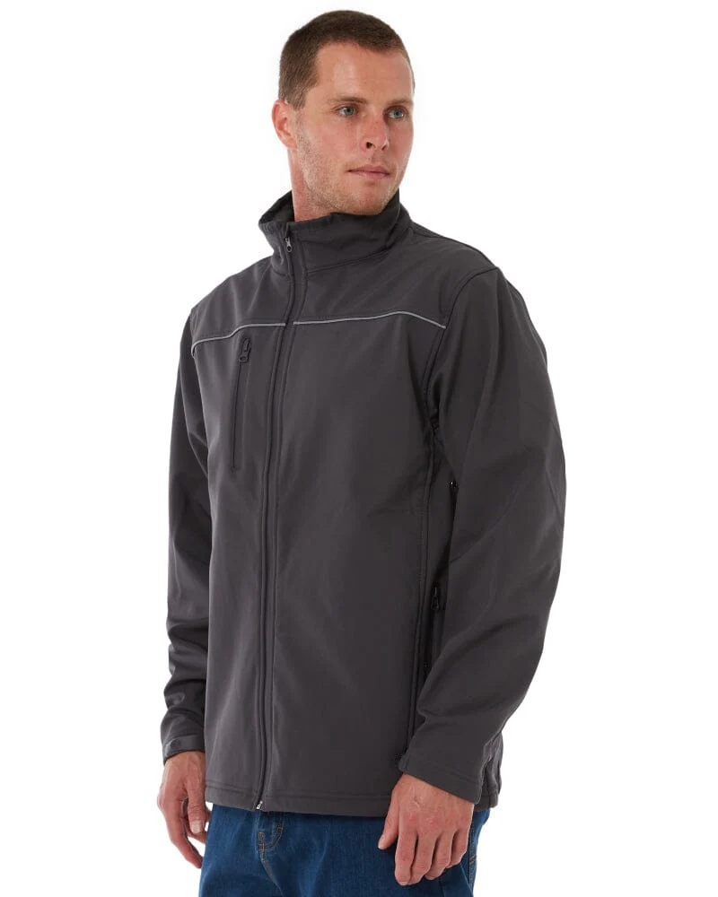 Mens Soft Shell Jacket - Charcoal - Image 3