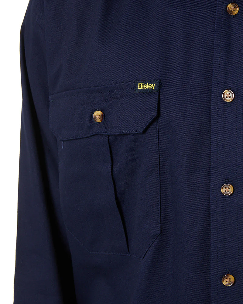 Original Cotton Drill LS Shirt - Navy - Image 5