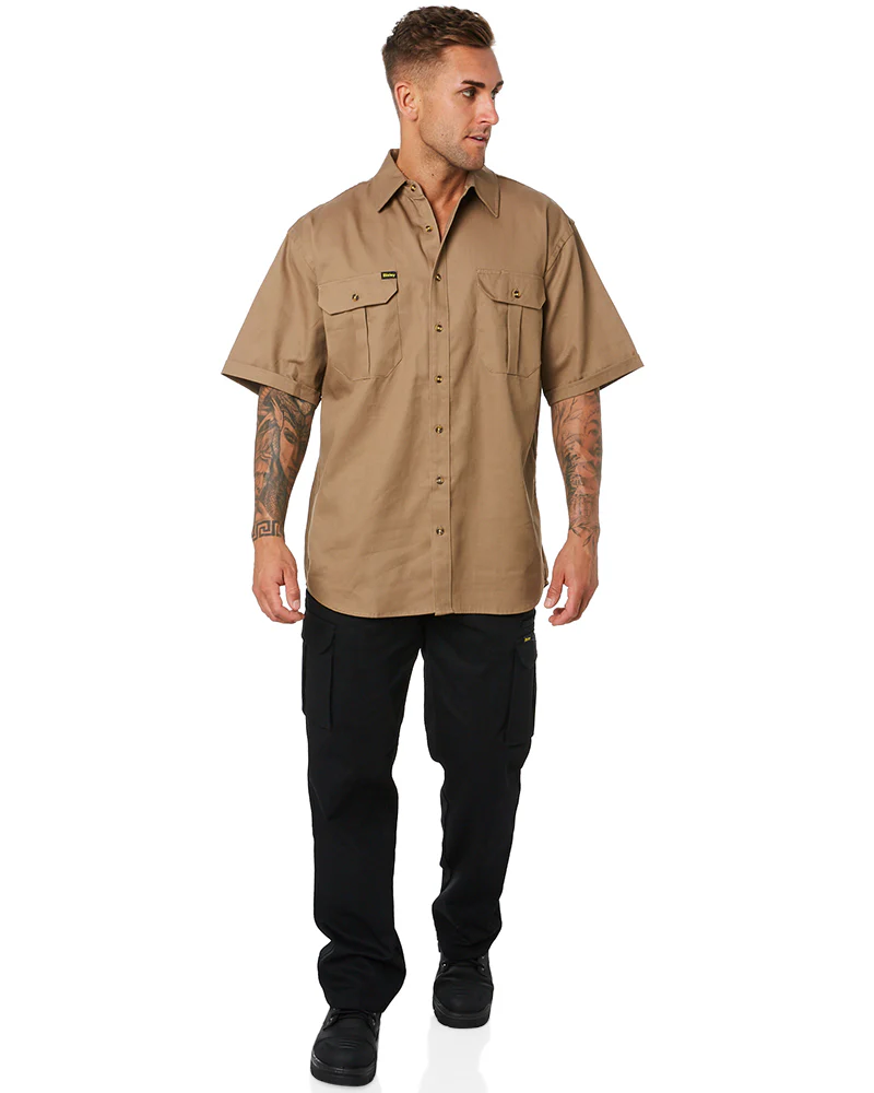 Original Cotton Drill SS Shirt - Khaki - Image 2