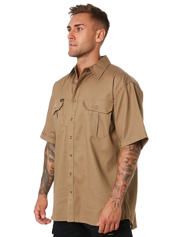 Original Cotton Drill SS Shirt - Khaki - Image 3