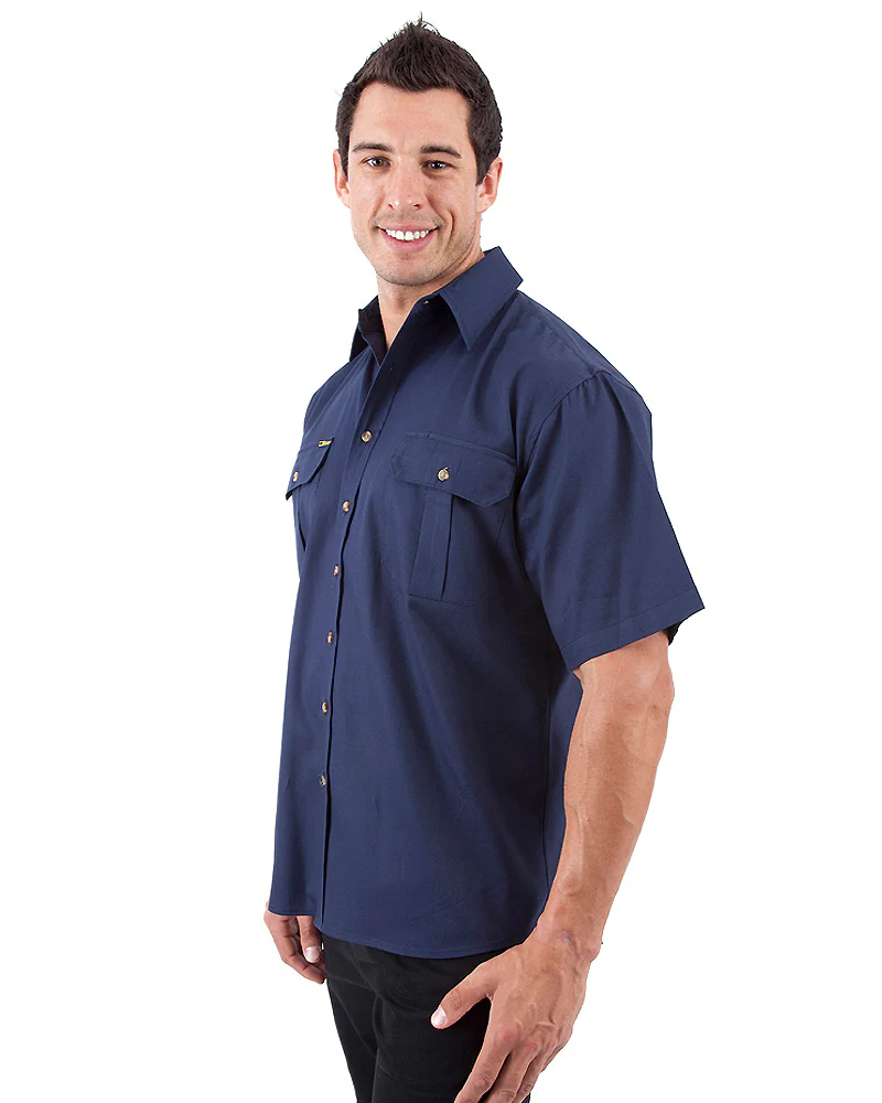 Original Cotton Drill SS Shirt - Navy - Image 2