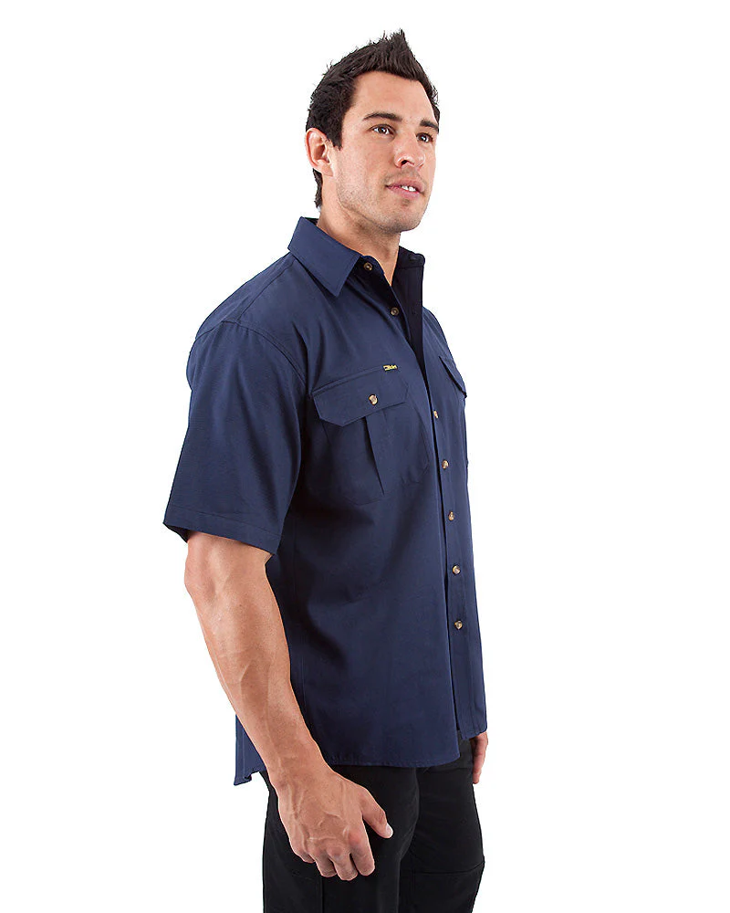 Original Cotton Drill SS Shirt - Navy - Image 4
