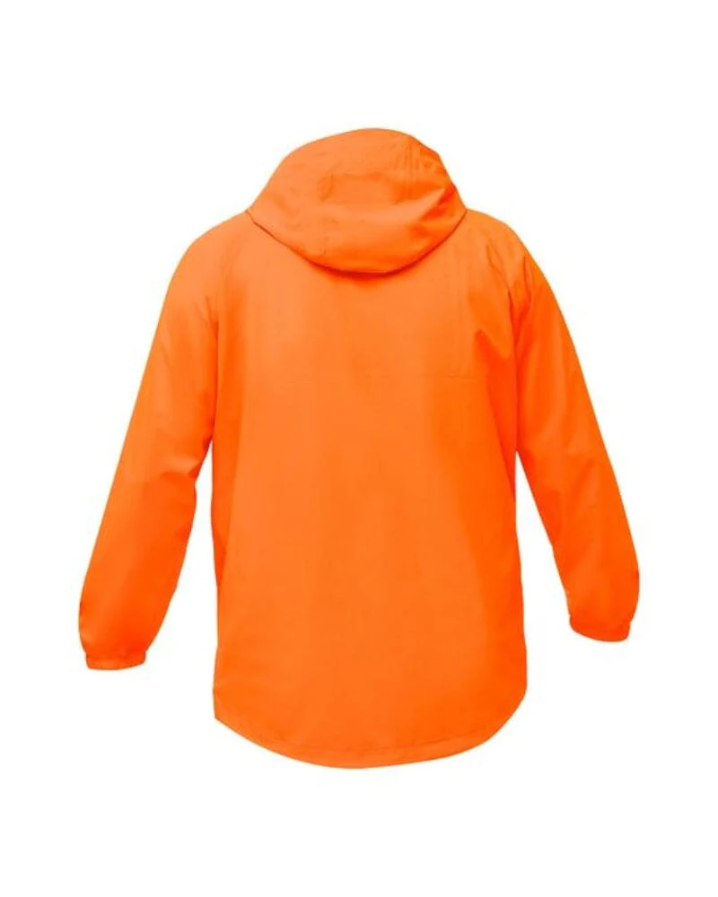 Packable Lightweight Ripstop Rain Jacket - Fluro Orange - Image 2