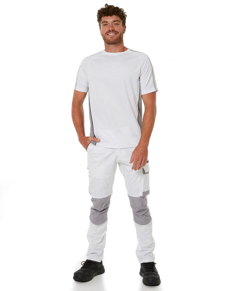 Painters Contrast Cargo Pants - White - Image 2