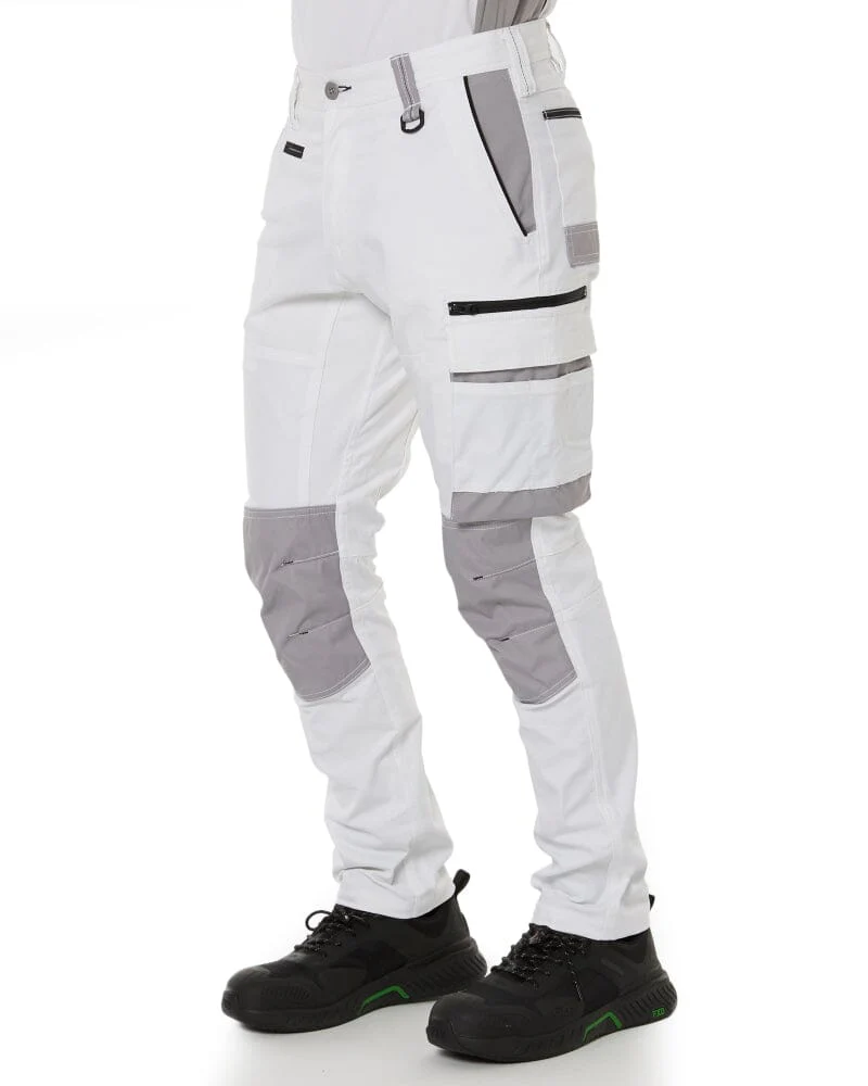 Painters Contrast Cargo Pants - White - Image 3