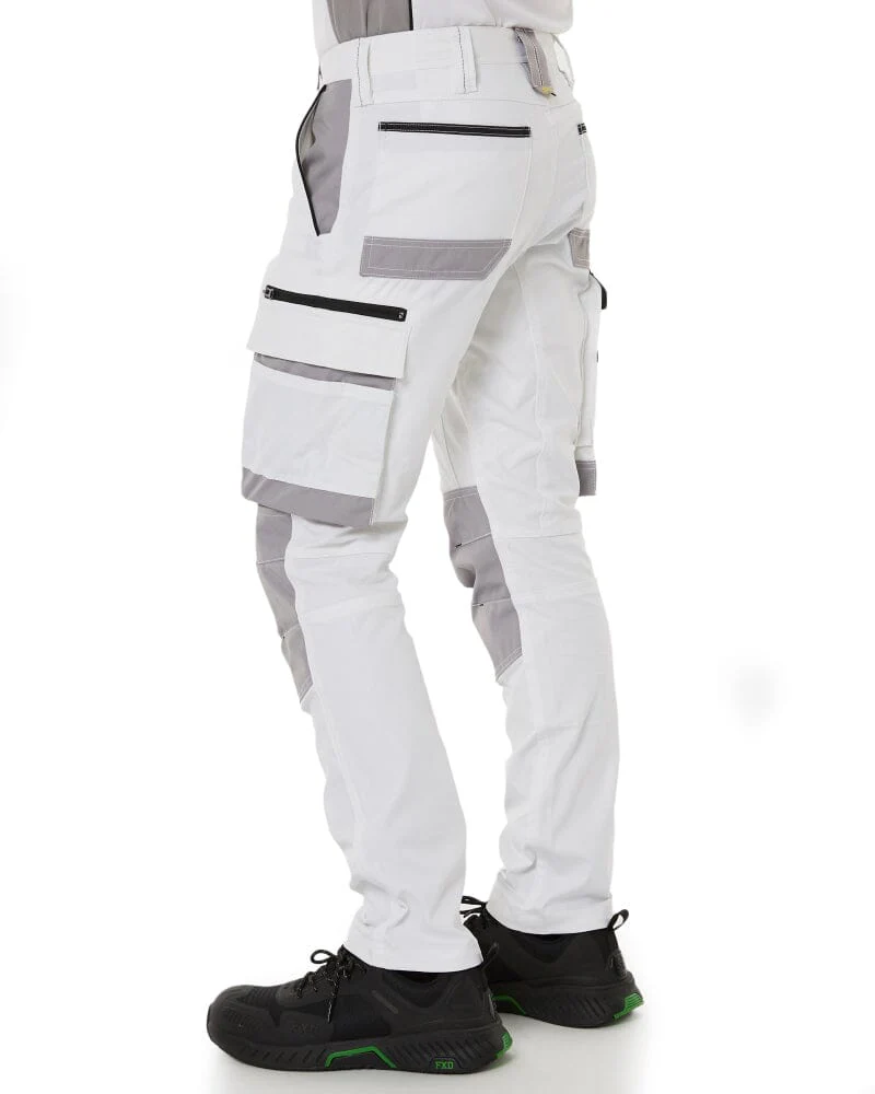 Painters Contrast Cargo Pants - White - Image 4