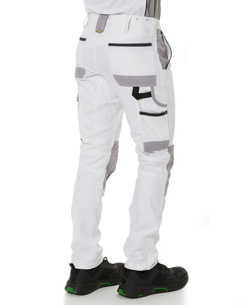 Painters Contrast Cargo Pants - White - Image 5