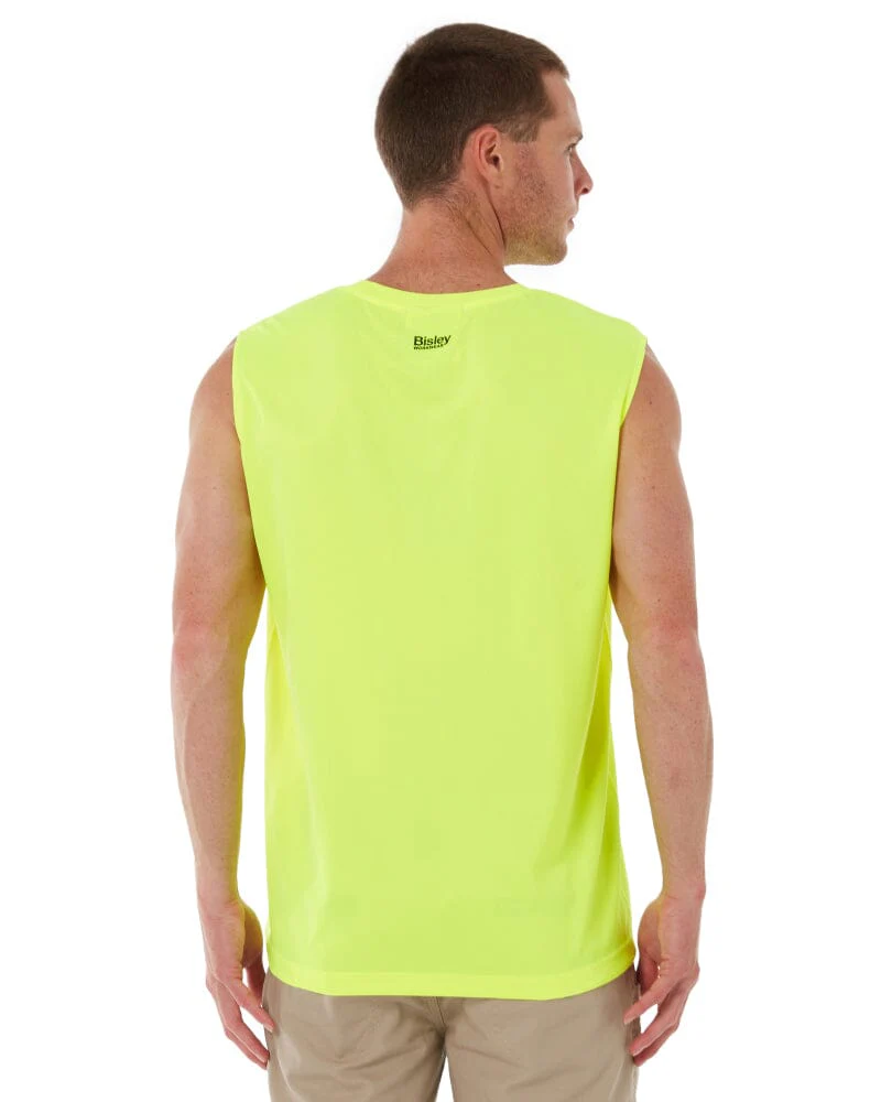 Recycled Hi Vis Muscle Tank - Yellow - Image 4