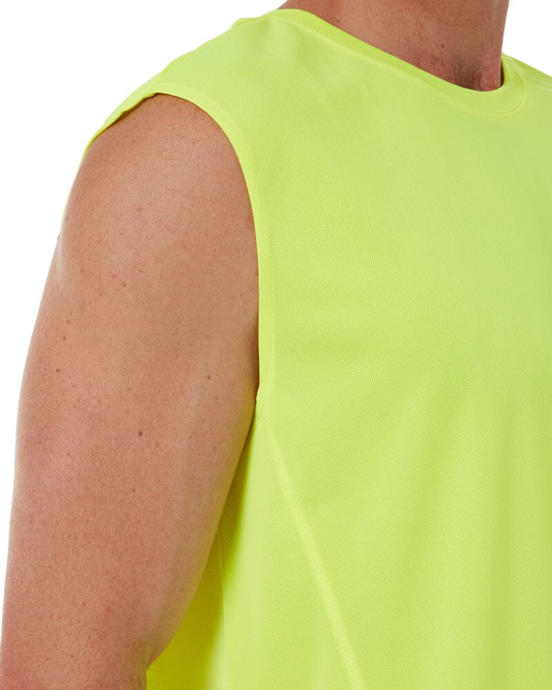 Recycled Hi Vis Muscle Tank - Yellow - Image 5