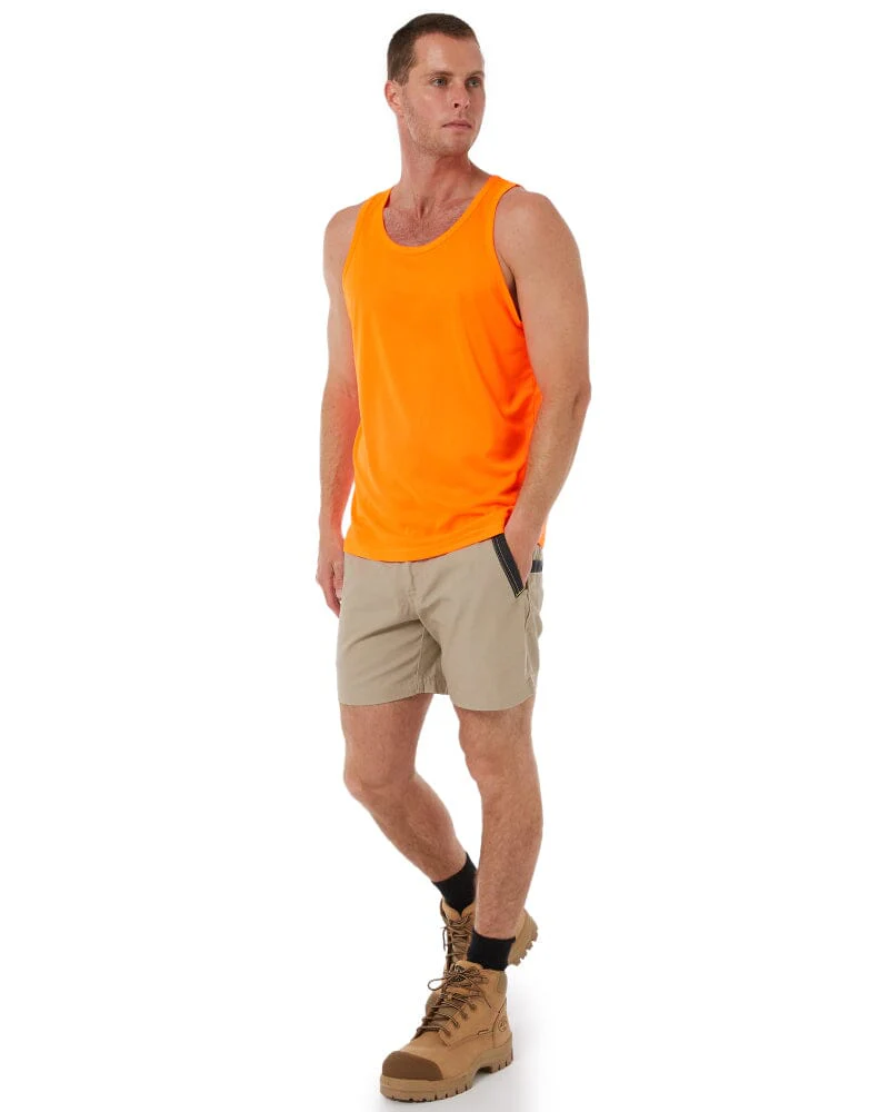 Recycled Hi Vis Singlet - Orange - Image 2