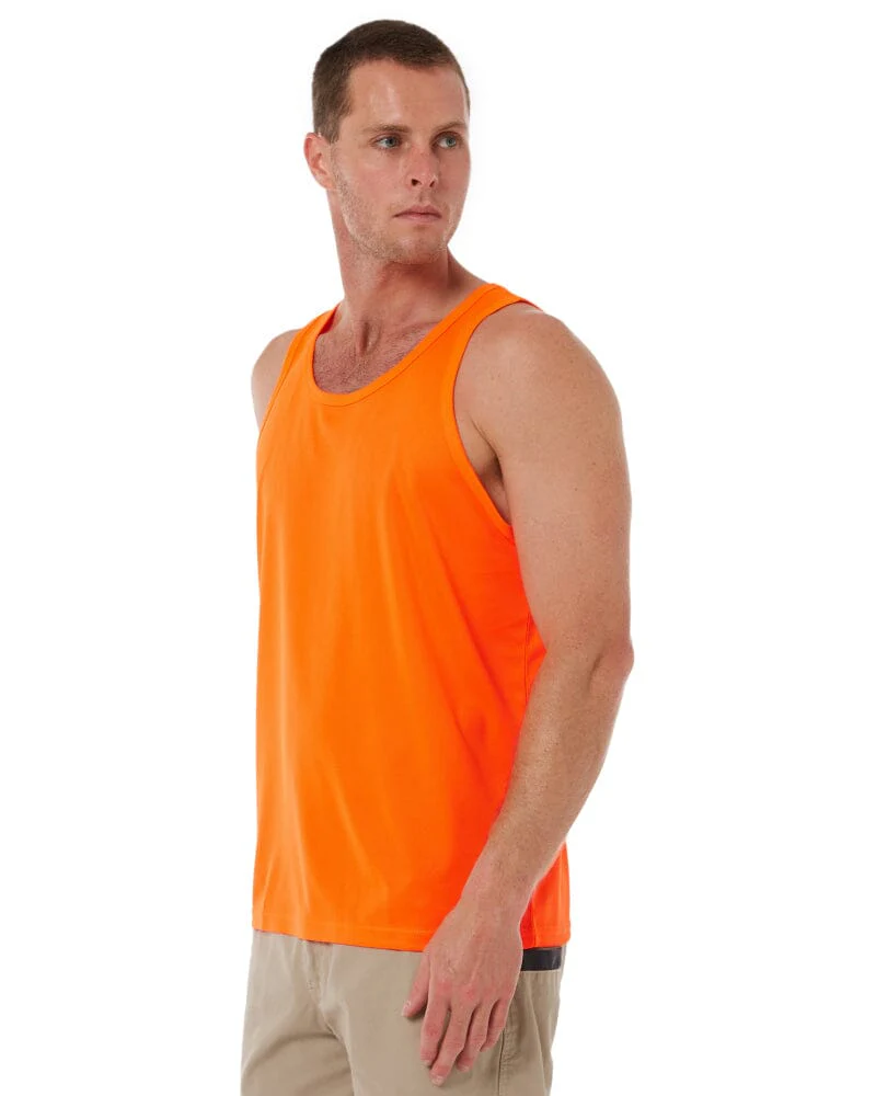 Recycled Hi Vis Singlet - Orange - Image 3
