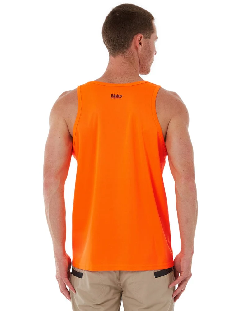 Recycled Hi Vis Singlet - Orange - Image 4