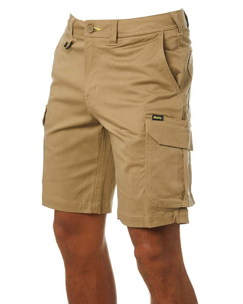 Stretch Cotton Cargo Short - Khaki - Image 3