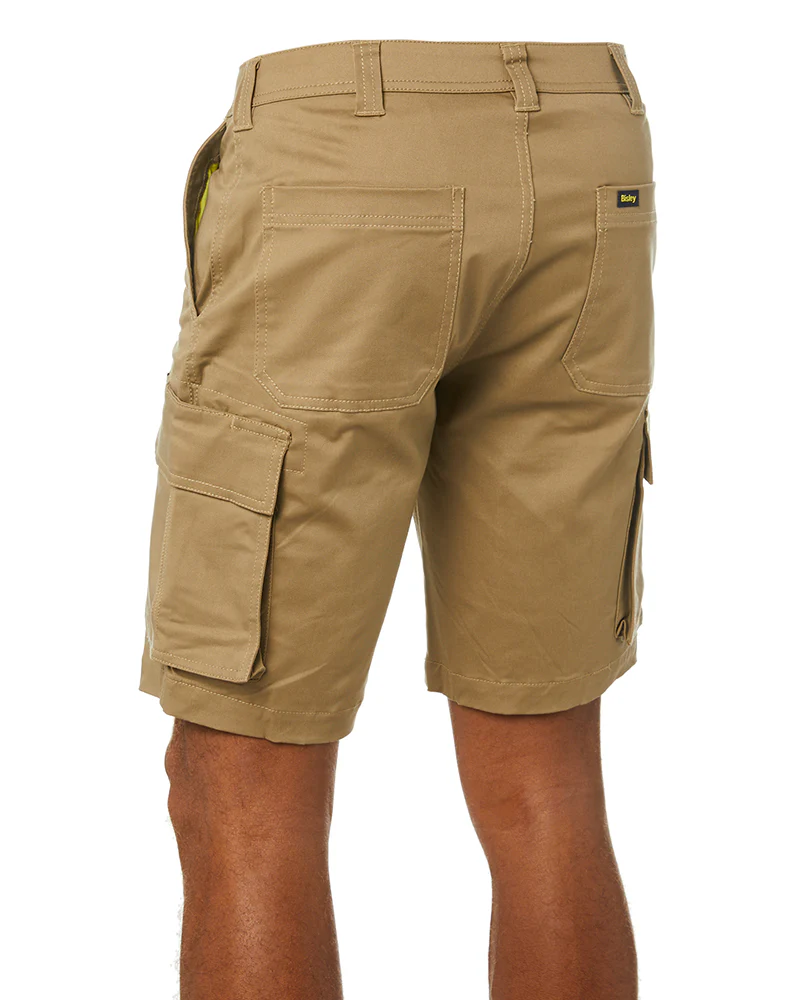 Stretch Cotton Cargo Short - Khaki - Image 4