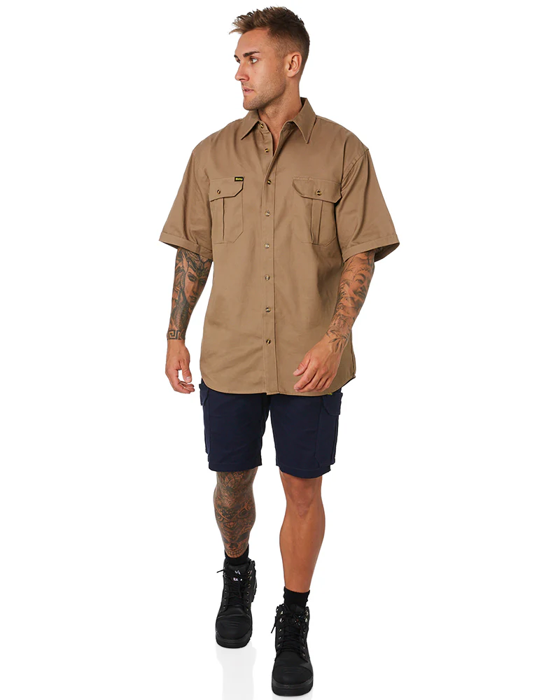 Stretch Cotton Cargo Short - Navy - Image 2