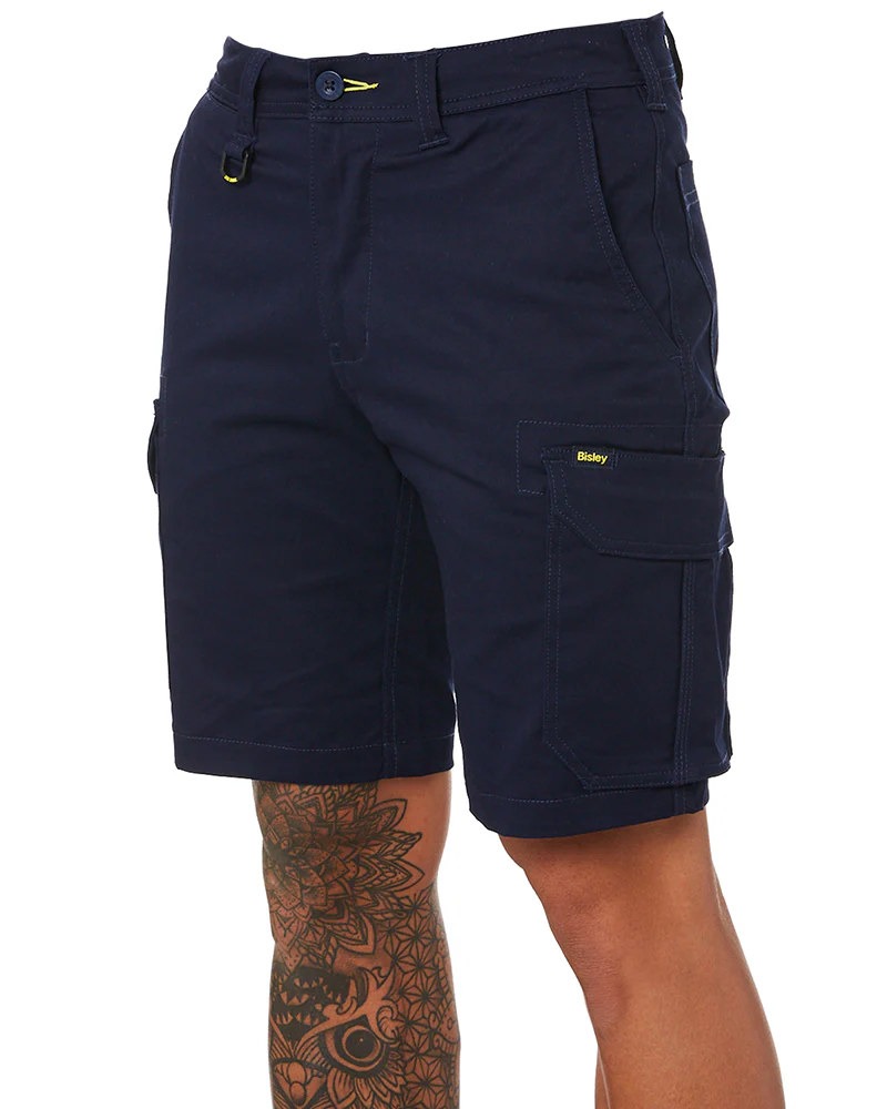 Stretch Cotton Cargo Short - Navy - Image 3