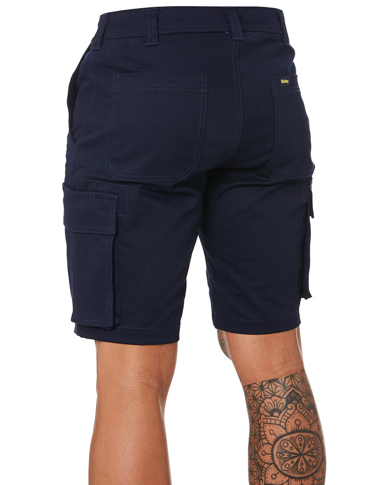 Stretch Cotton Cargo Short - Navy - Image 4
