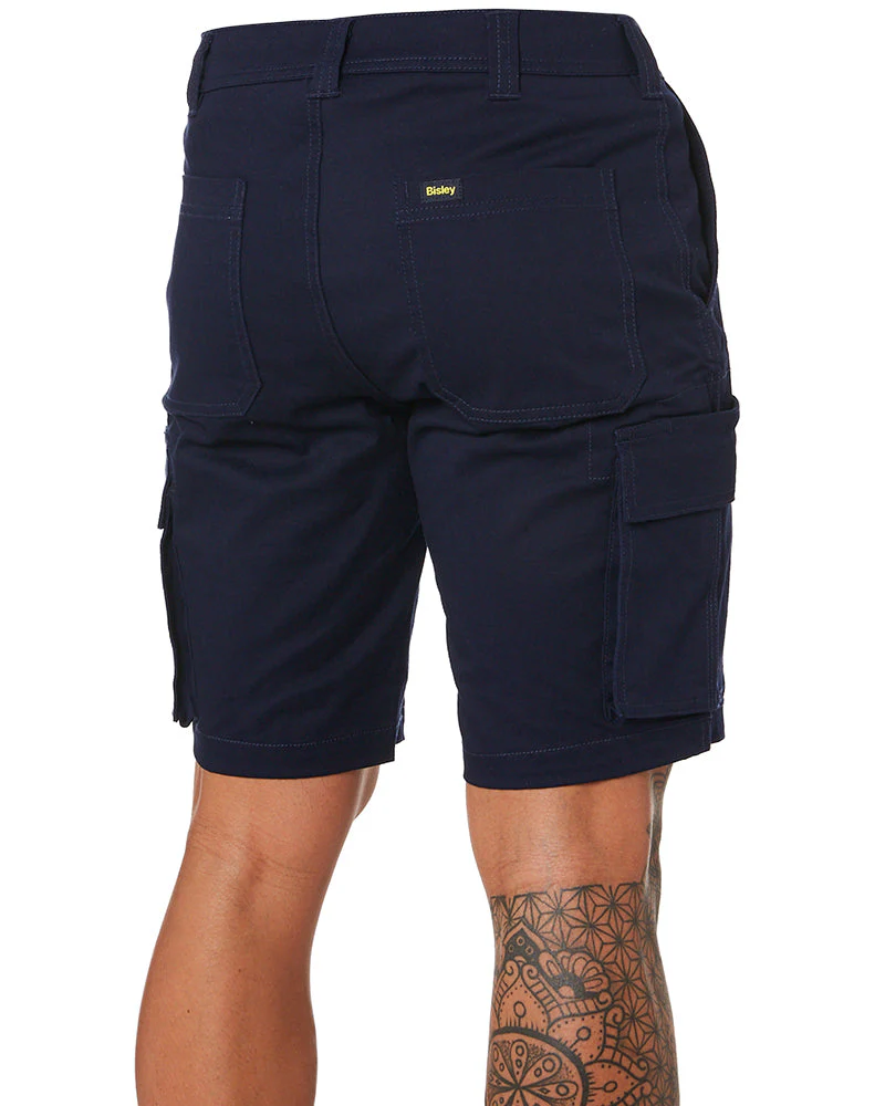 Stretch Cotton Cargo Short - Navy - Image 5